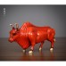 Brass 5 bull ornament 
